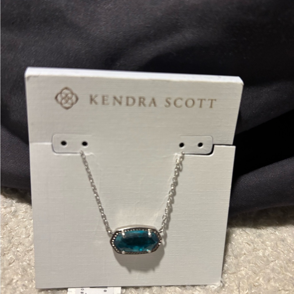 Kendra Scott Silver and Blue Necklace